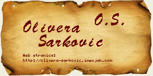 Olivera Šarković vizit kartica